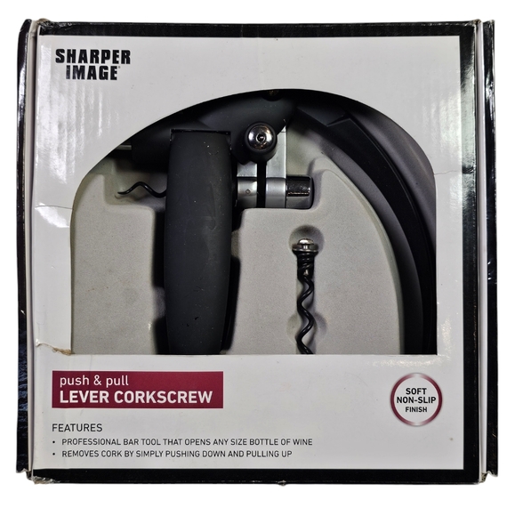 Sharper Image Push &‎ Pull Lever Corkscrew - Picture 1 of 6